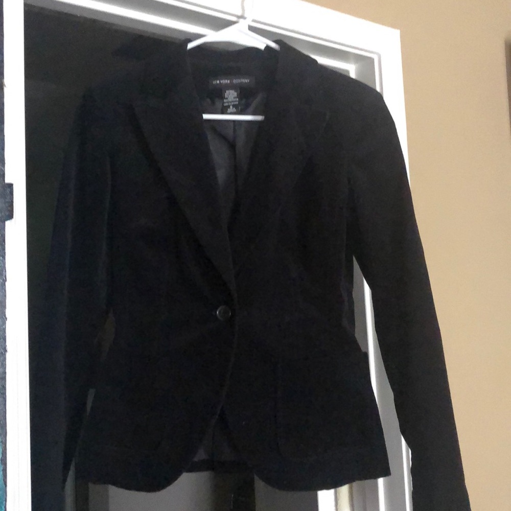 New York & Company black suede jacket